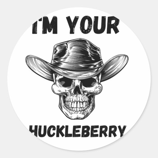 Je suis ton autocollant Huckleberry (Devant)