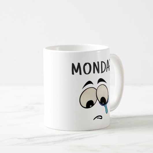 Je suis triste c'est lundi Mug (Devant droit)