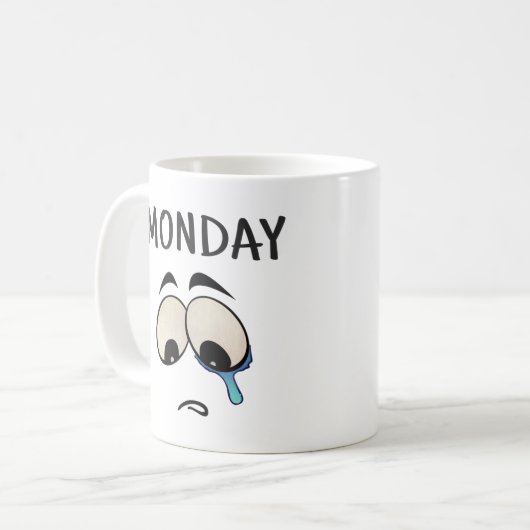 Je suis triste c'est lundi Mug (Devant gauche)