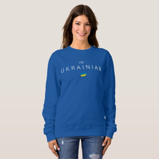 Je suis Ukrainien, le sweatshirt avec un drapeau (Devant entier)