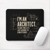 Je suis un Architecte - Tapis de Souris (Avec souris)