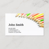 Je suis un artiste carte de visite de crayons coul (Dos)