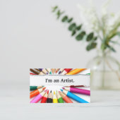 Je suis un artiste carte de visite de crayons coul (Debout devant)
