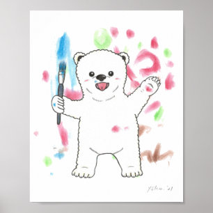 "Je suis un artiste !" ours polaire affiche de nur