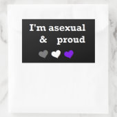 Je suis un autocollant asexuel et fier (Sac)