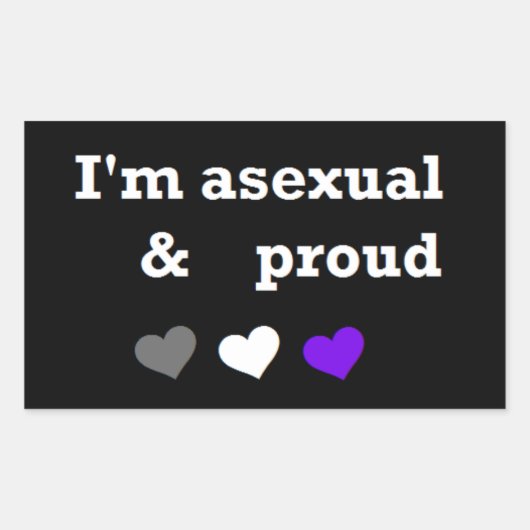 Je suis un autocollant asexuel et fier (Devant)