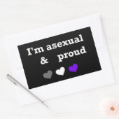 Je suis un autocollant asexuel et fier (Enveloppe)