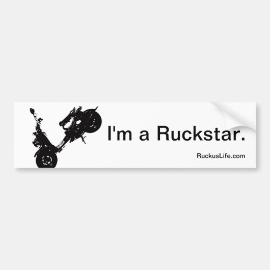 Je suis un autocollant de butoir de Ruckustar (Devant)