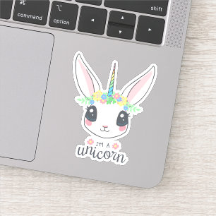 Je suis un Autocollant de Contour Unicorn