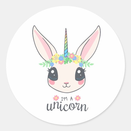 Je suis un autocollant de licorne (Devant)