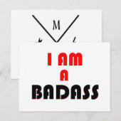 Je Suis Un Badass, Carte Flash D'Affirmation Quoti (Devant / Derrière)