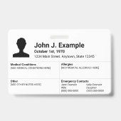 Je suis un badge de carte d'identité catholique pe (Dos)