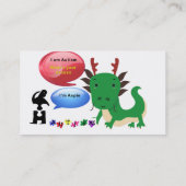 Je suis un Carte de visite autiste (Dos)