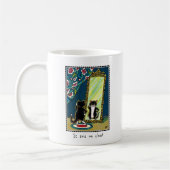 "Je suis un chat" Custom Kitty Cat Schattigee Mok (Links)
