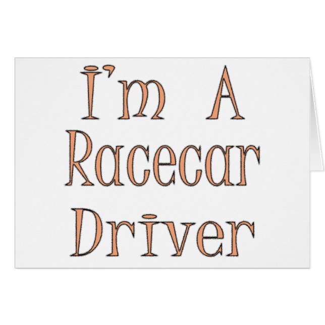 Je suis un conducteur de Racecar (Devant horizontal)