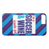 Je suis un Coque mobile Soccer & Wine Kinda Gal (Dos (Horizontal))