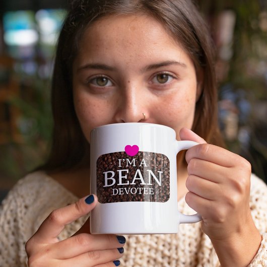 Je suis un dévot de haricot, Mug d'impression de c