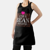 Je suis un dévot de haricot, tablier d'impression (Insitu)