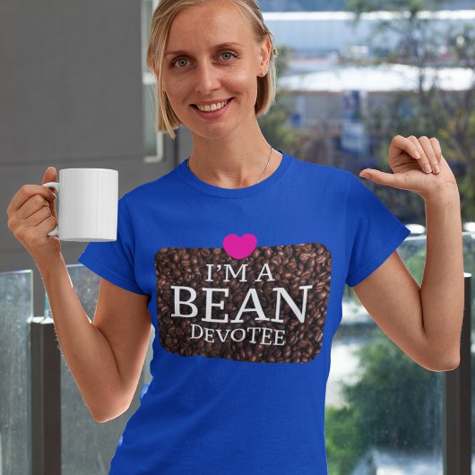 Je suis un dévot, T-shirt imprimé café