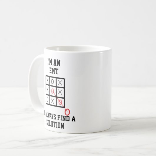Je Suis Un Emt Je Trouve Toujours Une Solution Mug (Devant gauche)