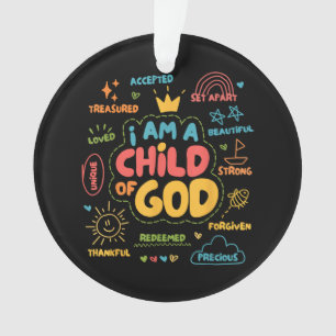 Je suis un Enfant de Dieu Rétro chrétien Jésus Foi