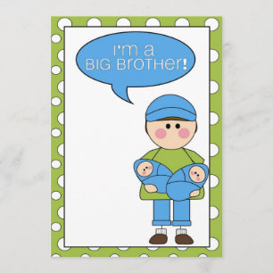 je suis un grand frère (frères jumeaux) faire-part