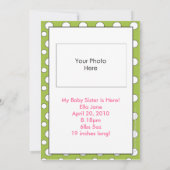 je suis un grand frère (petite fille) faire-part (Dos)