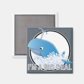 Je suis un grand marché - 2 pouces Carré Magnet  (Recto/Verso)