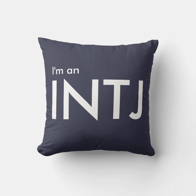 Je suis un INTJ - Personnalité Type Carré Coussin (Recto)