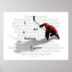 Je suis un joueur de hockey Imprimantes et affiche