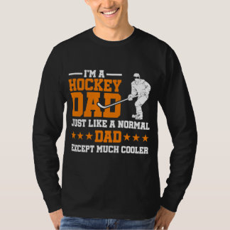 Je suis un papa de hockey Drôle T-shirt Fête des p