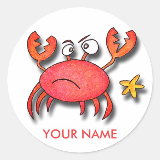 Je suis un petit autocollant de crabe (Devant)