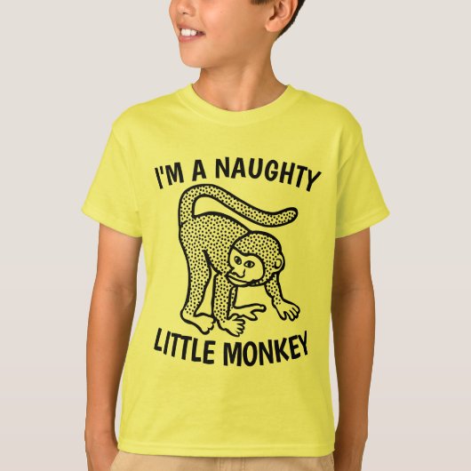 JE SUIS UN PETIT MONKEY FOU T-Shirts Pour Enfants (Devant)