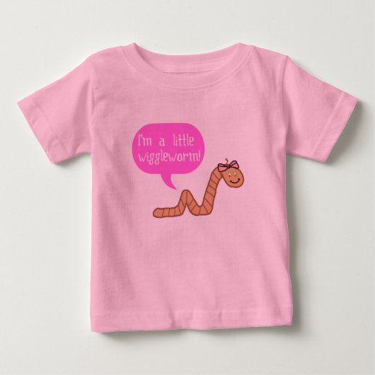 Je suis un petit t-shirt bébé pour vilain ver (Devant)