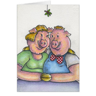 Je suis un porc pour vous carte de Noël