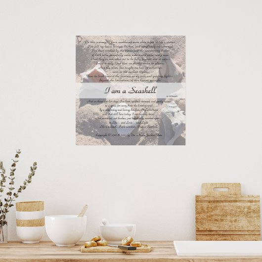 Je suis un Poster Seashell 24x24Matte ou Digital v (Cuisine)