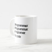 Je suis un programmeur. J'Écris Du Café Mug (Devant gauche)