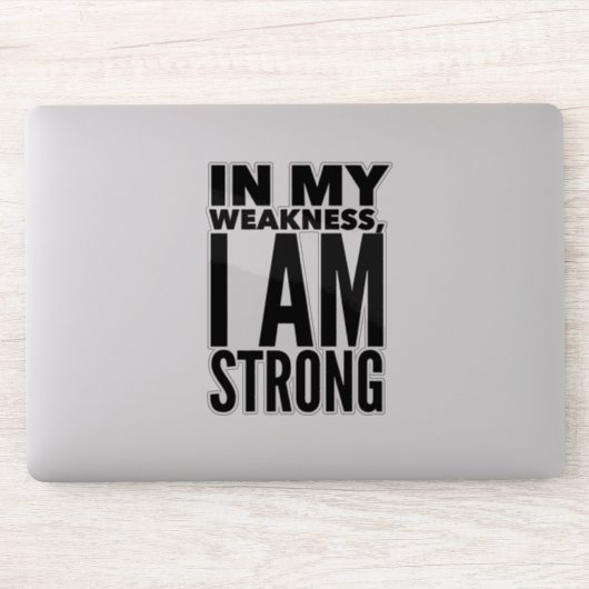 Je Suis Un Sticker En Vinyle Fort (Ordinateur)