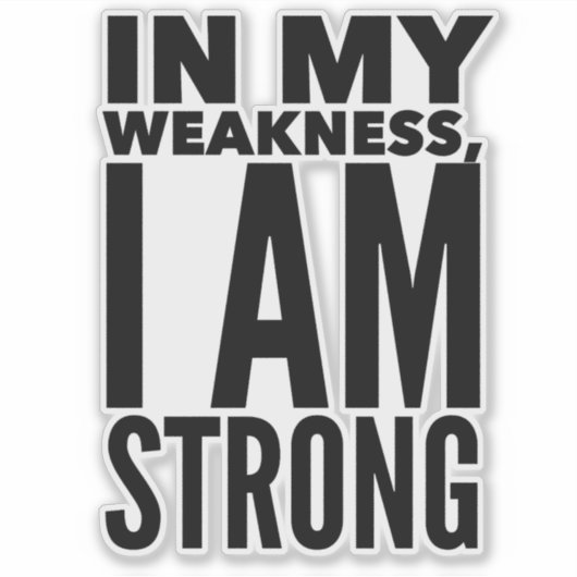 Je Suis Un Sticker En Vinyle Fort (Devant)