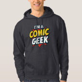 Je suis un Sweat - shirt à capuche Geek de bande d (Devant)