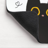 Je suis un tapis de souris chat noir mignon Purrfe (Coin)