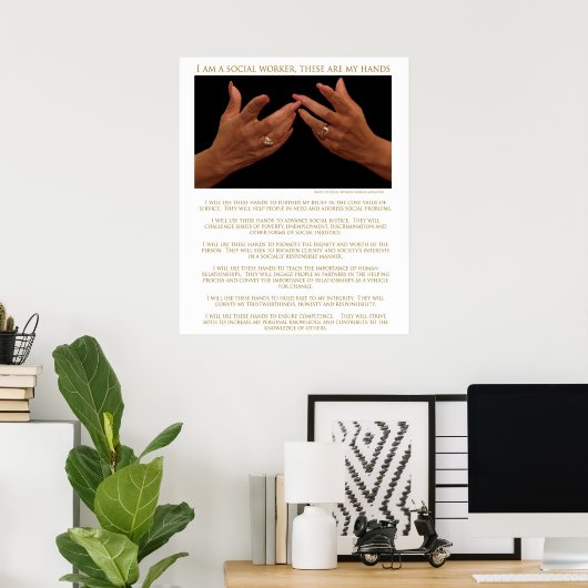Je Suis Un Travailleur Social, Voici Mon Poster À  (Bureau à domicile)