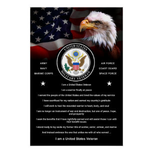 Je suis un vétéran américain Poster