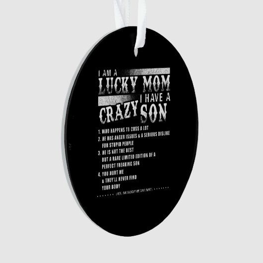 Je Suis Une Chanceuse, J'Ai Un Fils Fou. (devant)