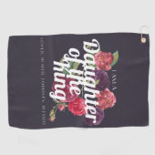 "Je suis une fille du Roi" serviette de golf (Horizontal)