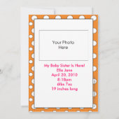 je suis une grande soeur faire-part (Dos)