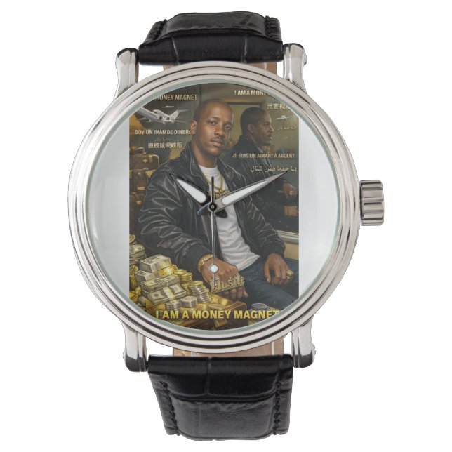 JE SUIS UNE MONTRE AIMANT À ARGENT (devant)
