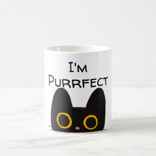 Je suis une tasse chat noir mignon purrfait