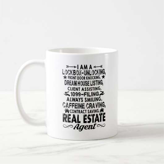 Je suis une vraie tasse d'agent immobilier (Gauche)