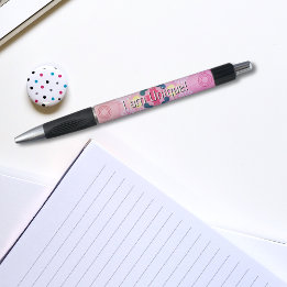 Je Suis Unique Stylo Motif Abstrait Rose Enfant